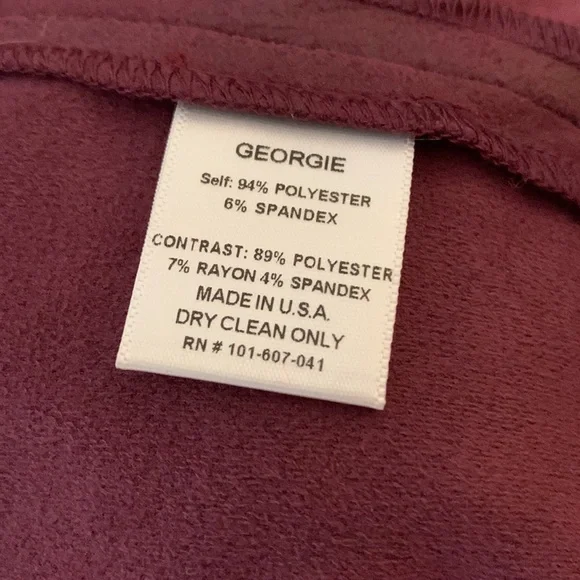 Georgie Faux Leather Cropped Moto Jacket Burgundy Size XS - Picture 6 of 6